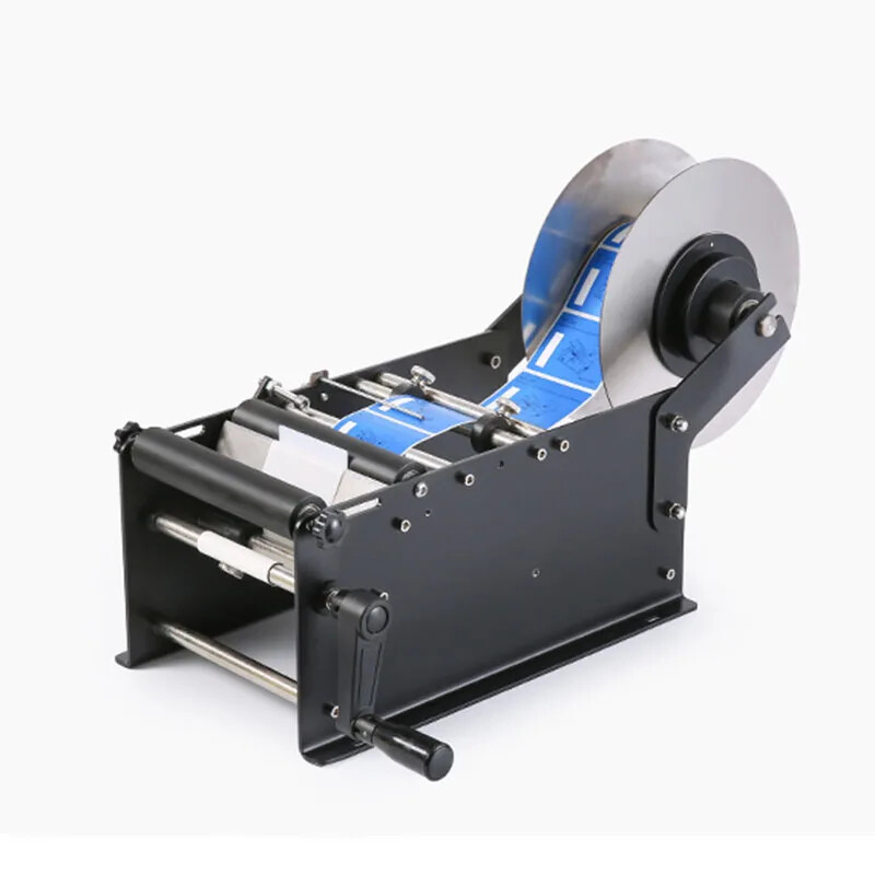 Round Bottle Manual Labeling Machine Hand Crank Semi-automatic Labeling Machine