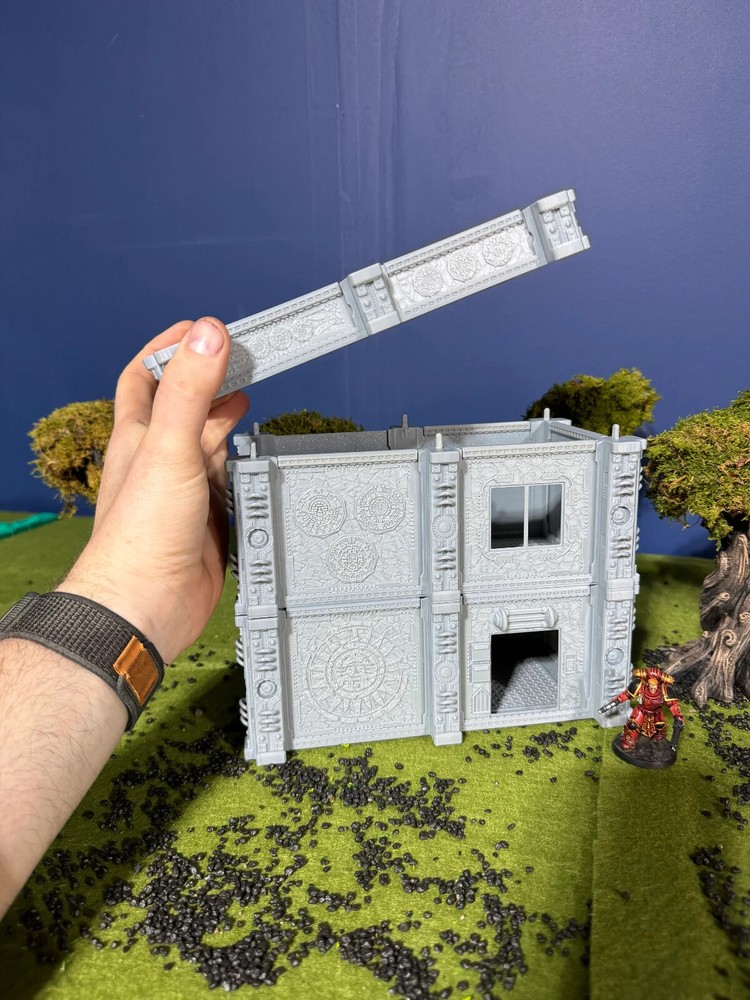 Medium Gothic Building Sci-Fi Wargaming Terrain: 3D Printed