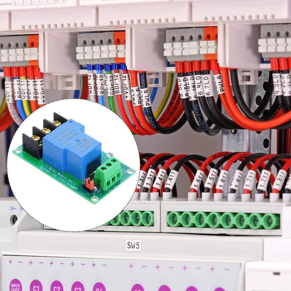 2 Pcs DC 12V 1 Channel Relay Module Board Shield 30A High/Low Level Trigger