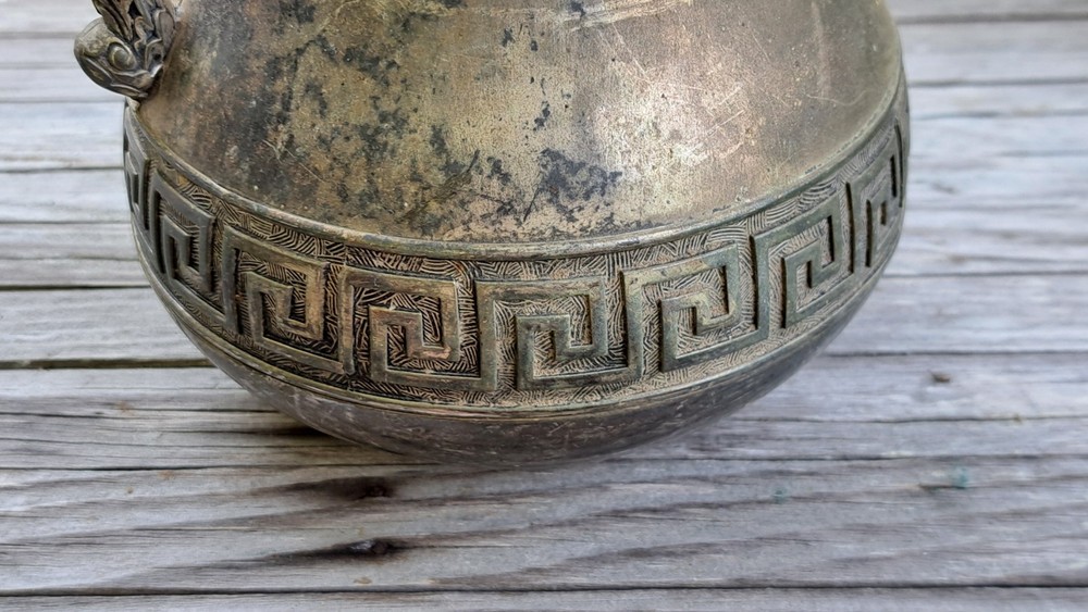 Vintage Italian Vera Lucino Silver Plated 9 inch Pitcher Geometric Design