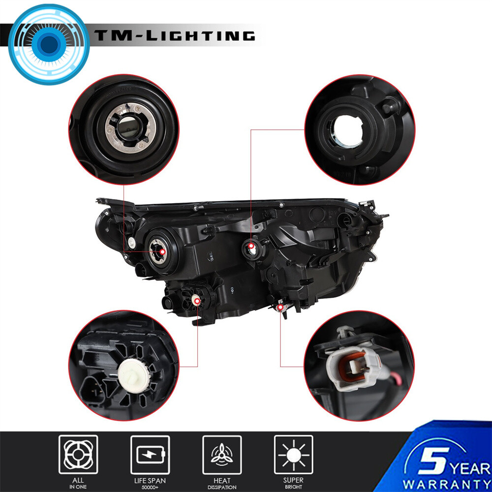 Pair Headlights Halogen Headlamps Left&Right Side For 2016 2017 2018 Toyota Rav4