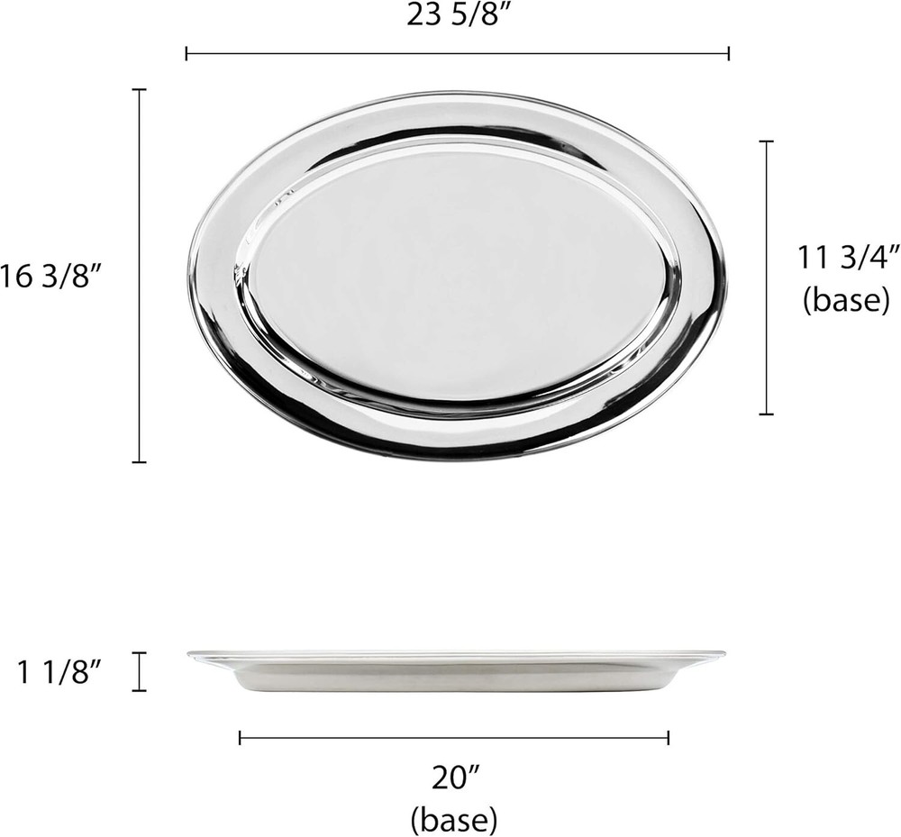 Thunder Group SLOP024 Oval Serving Platter, 24-Inch