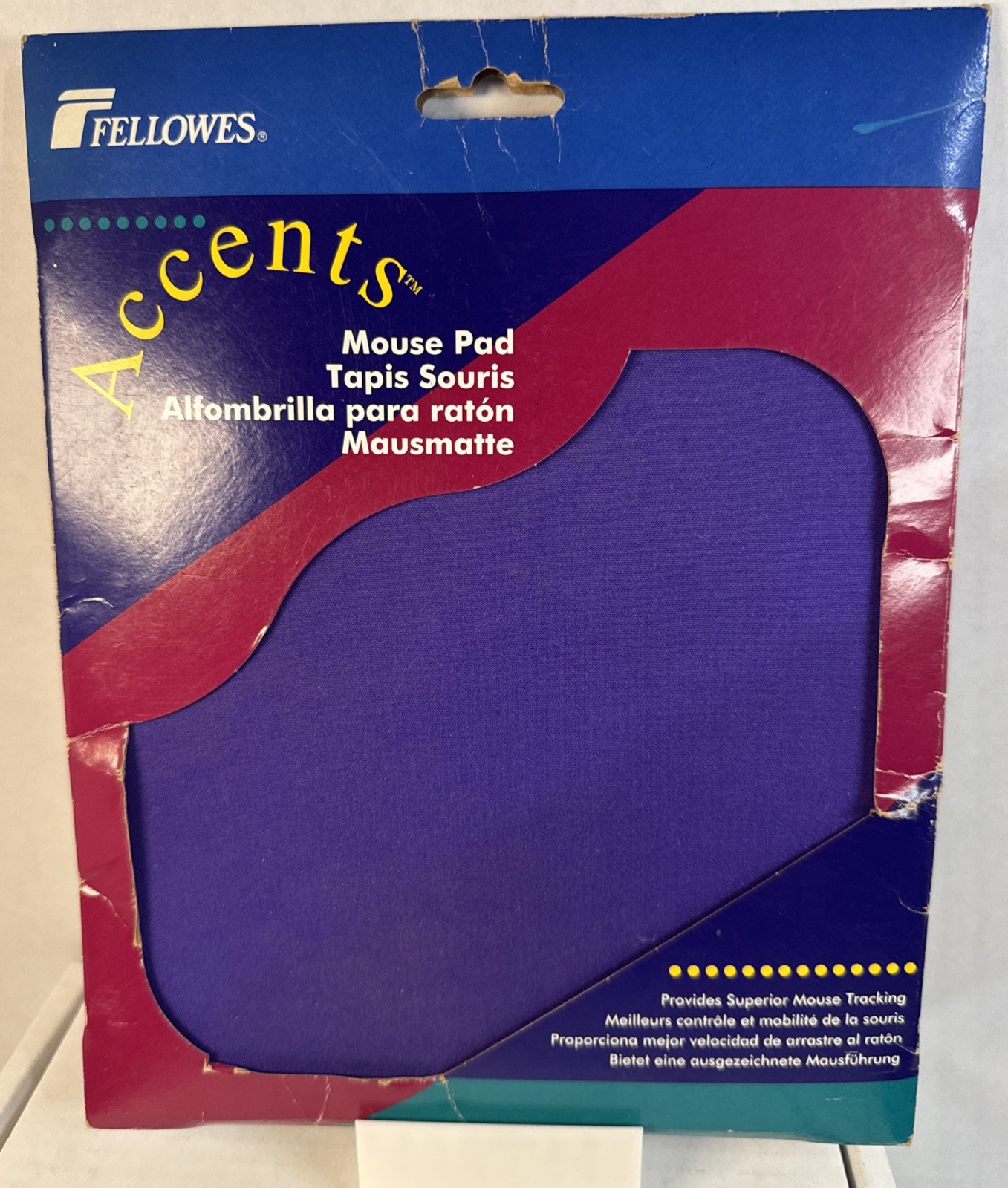 OG Vintage 1996 Fellowes USA Mouse Pad Trademark Accents Purple PreY2K New in Bo