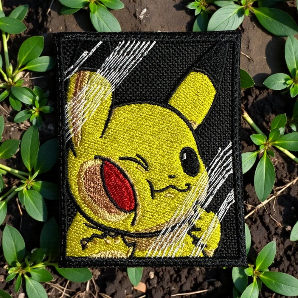 Pickachu Embroidery Patch Multi Sizes 2.97" -4.94"