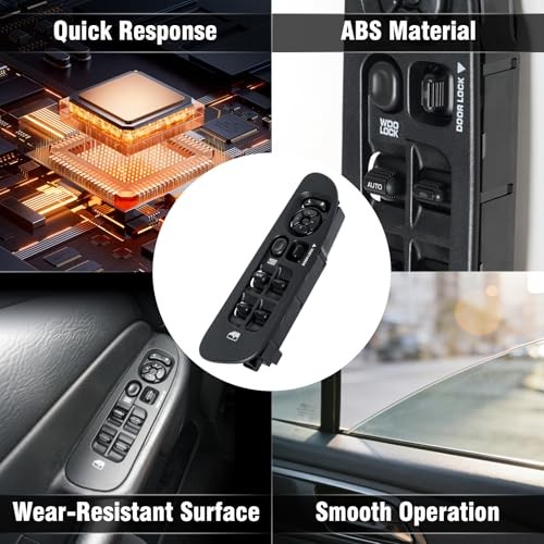 Driver Side Power Window Switch, Door Lock Button Compatible with Dodge Ram