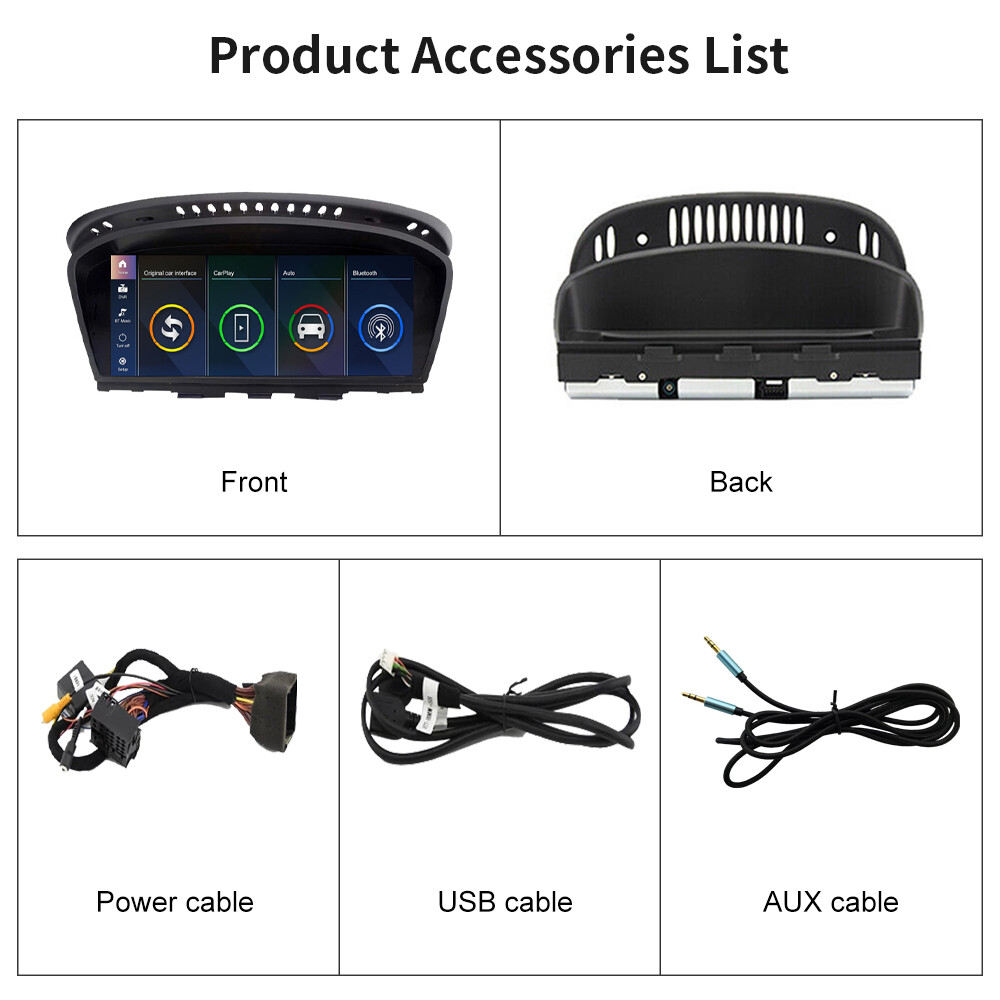 For BMW With CIC 3 5 Series E90 E91 E92 E93 E60 E61 Wireless CarPlay TouchScreen