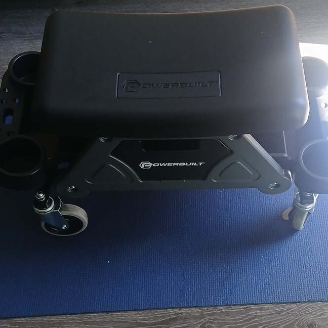 Rolling Seat W CUSHION,  POWERBUILT,