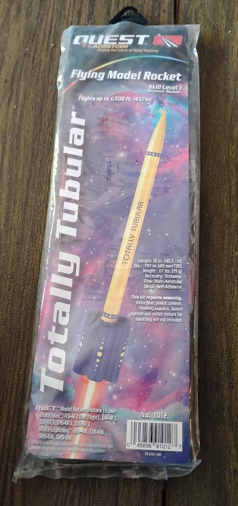 Quest Totally Tubular Model Rocket Kit