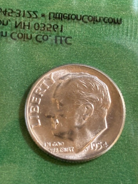 1954 Roosevelt Silver Dime (Uncirculated)