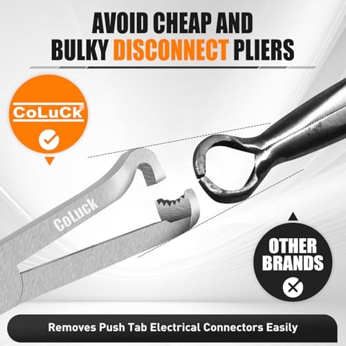 2Pcs Electrical Disconnect Pliers, Electrical Connector Straight 2Pcs Red