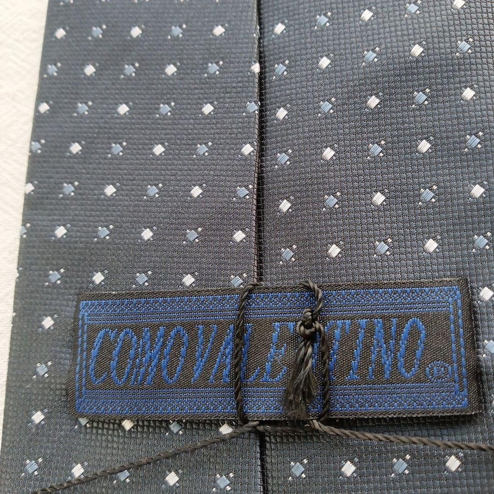 Como Valentino tie gray fine pattern all over design