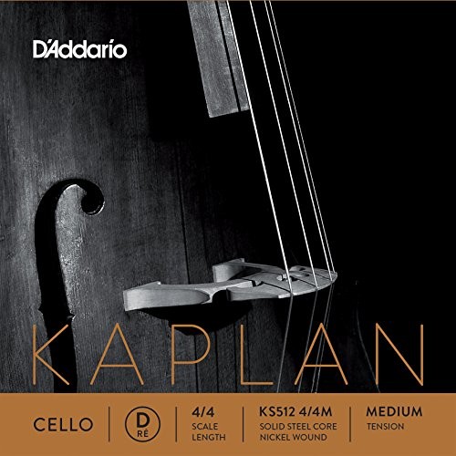 D'Addario Kaplan Cello Single D String, 4/4 Scale, Medium Tension