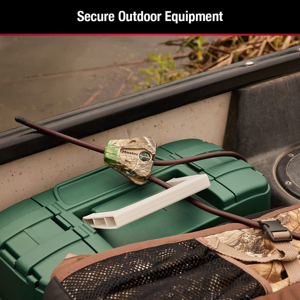 Master Lock - (2) Python Trail Camera Camouflage Cable Locks 8418KA2 CAMO 2-Pack