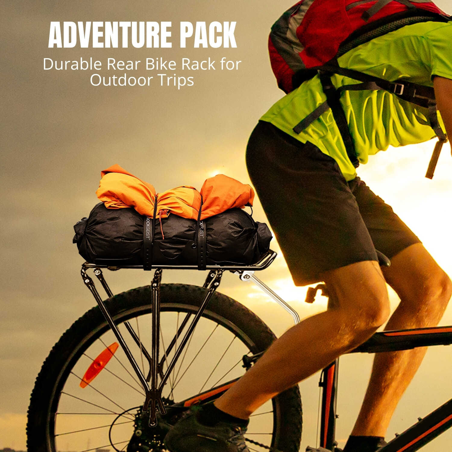 Bike Rear Rack Mount - Bicycle Back Seat Carrier Rack Aluminum for Road MTB Bike