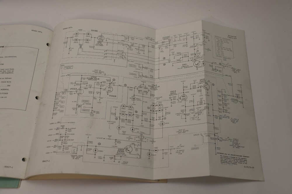 HP Dual Trace Vertical Amplifier 187A OPERATING & SERVICE MANUAL
