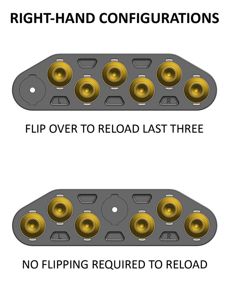 Zeta6 K-PAK2 EDC Stackable Speedloader for 38spl/357mag 6-Shot K-frame / 2-Pack