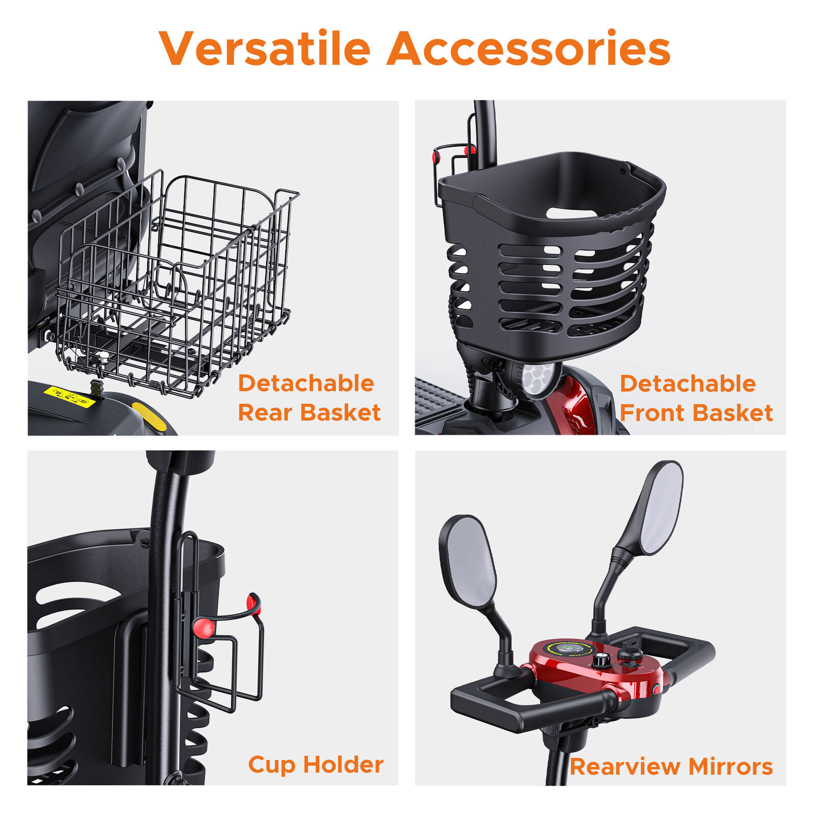 ENGWE Mobility Scooter Electric Wheelchair 4 Wheel Folding Electric Scooter New