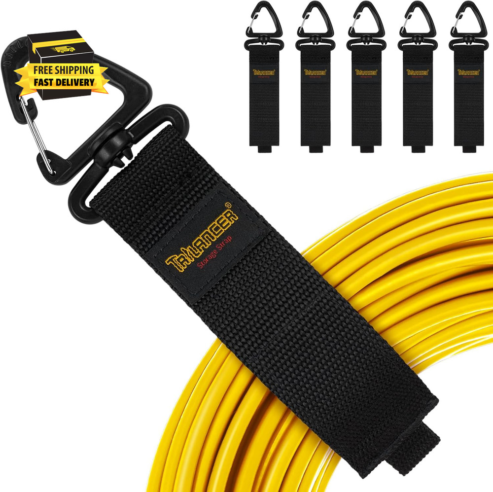 Extension Cord Organizer and Hanger (6-Pack),  Hook-And-Loop Storage Straps with