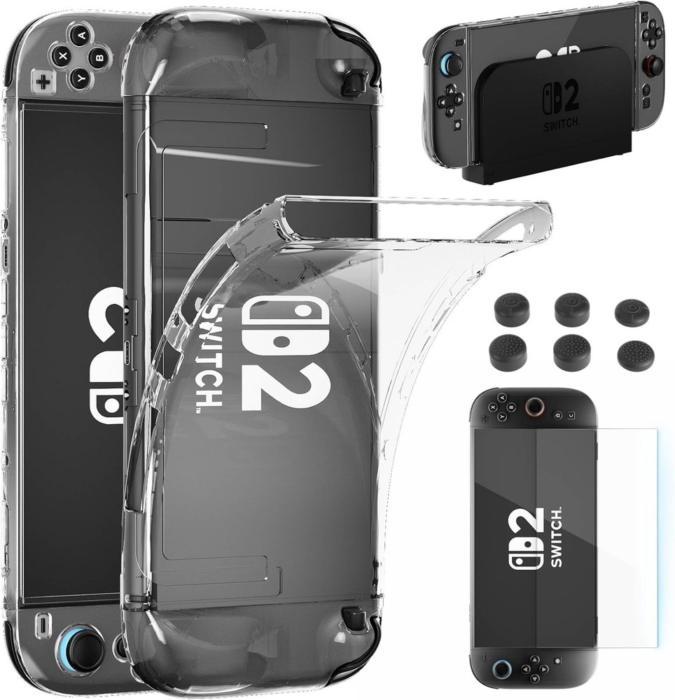 Switch 2 Case for Nintendo Switch 2 Dockable Case Cover 4K HD Screen Protector