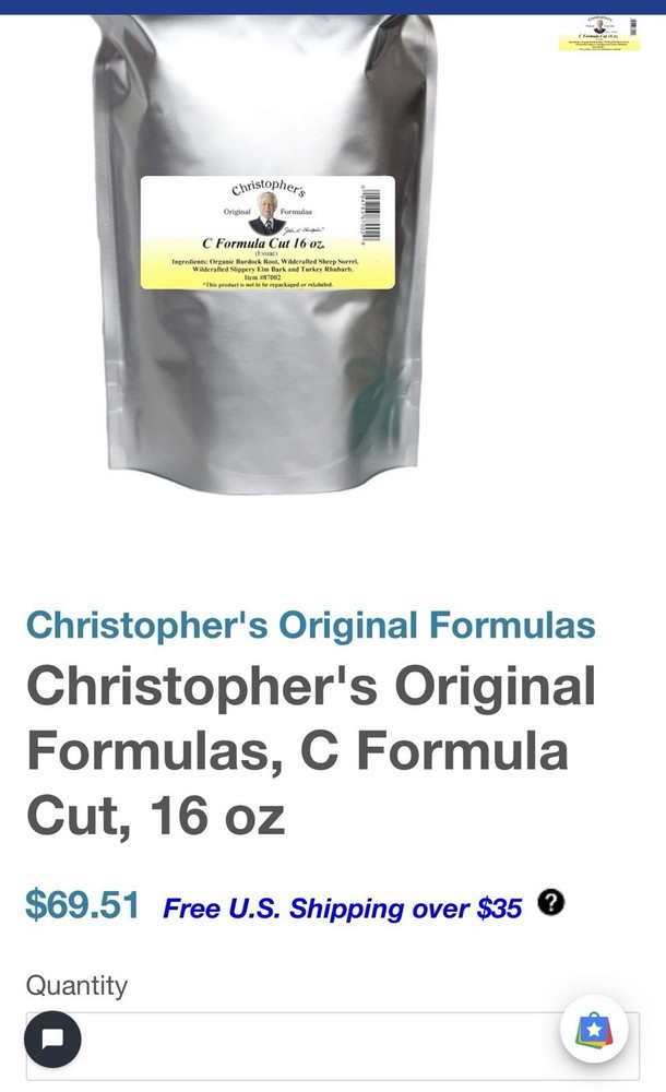 Christopher's Original Formulas C Cut with Comfrey, 16 oz - Herbal Support...