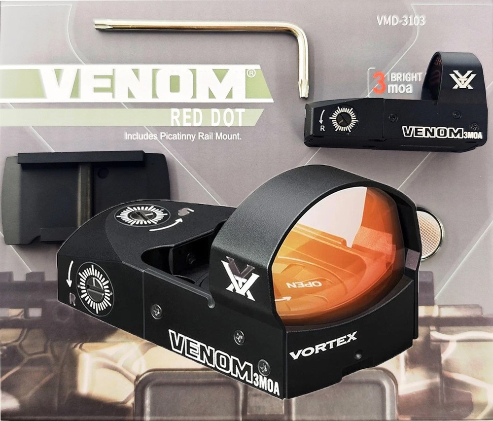 Original Vortex Venom Red Dot Sight 3 MOA - Black (VMD-3103)