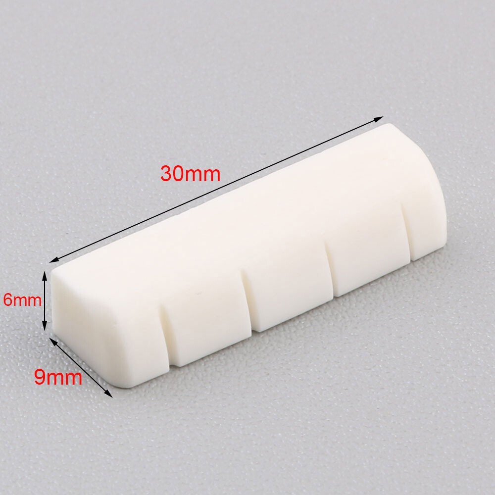 Bone banjo top nut for 4 string / 5 string banjo 30 x6 x9mm