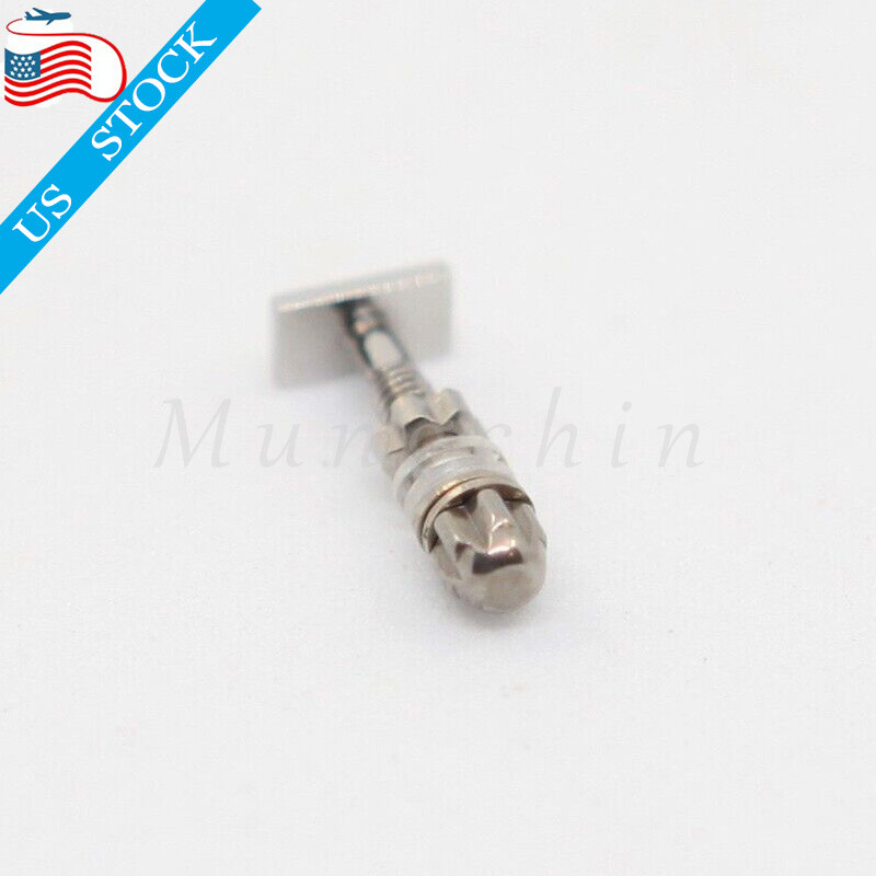 2PC Rectangle Screw & Bolt Replace For Cartier Eyeglasses Frame Silver 4.0*2.0mm