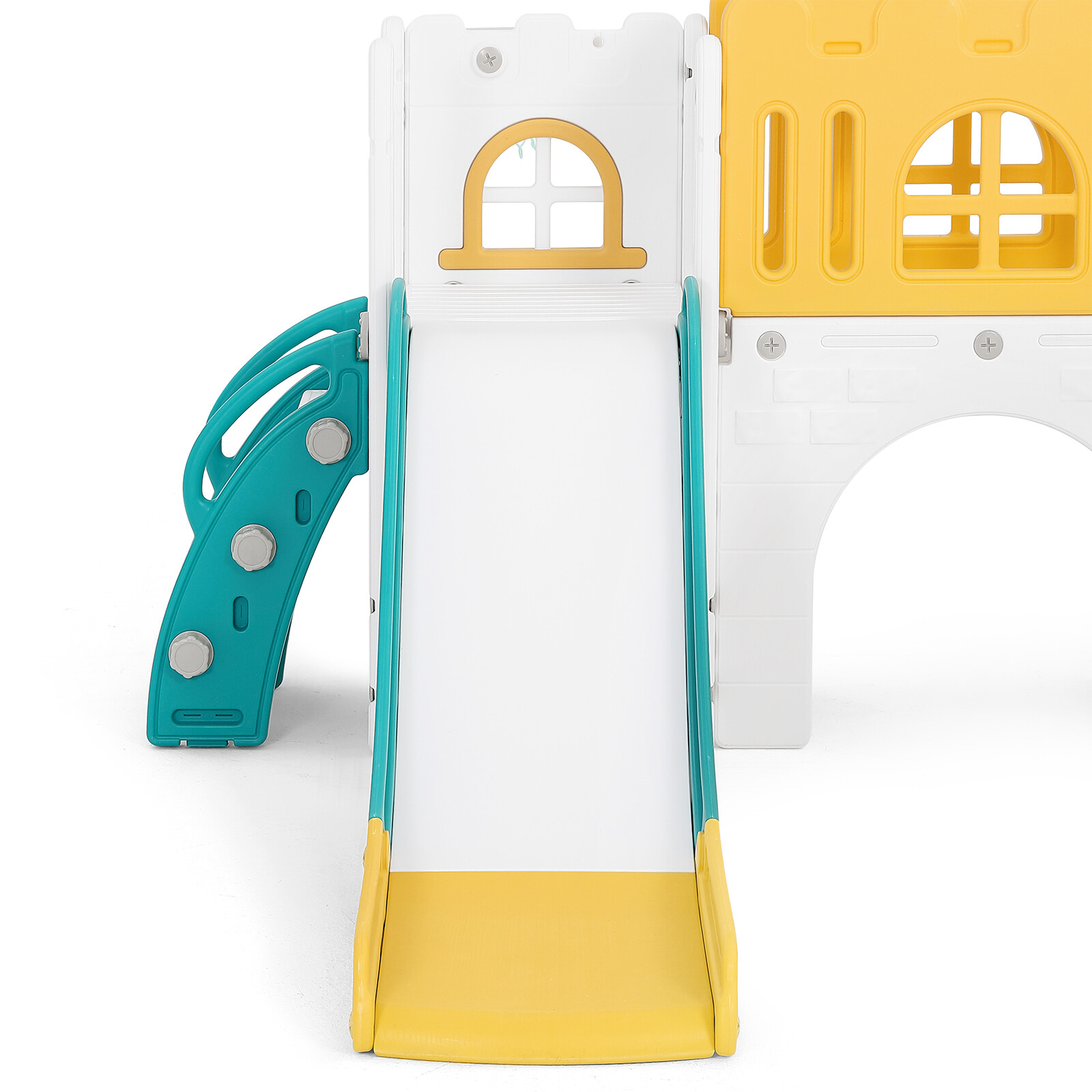 New 9in1 Kids Double Slide Toddler Playground Climb Playset Indoor/Outdoor Toys