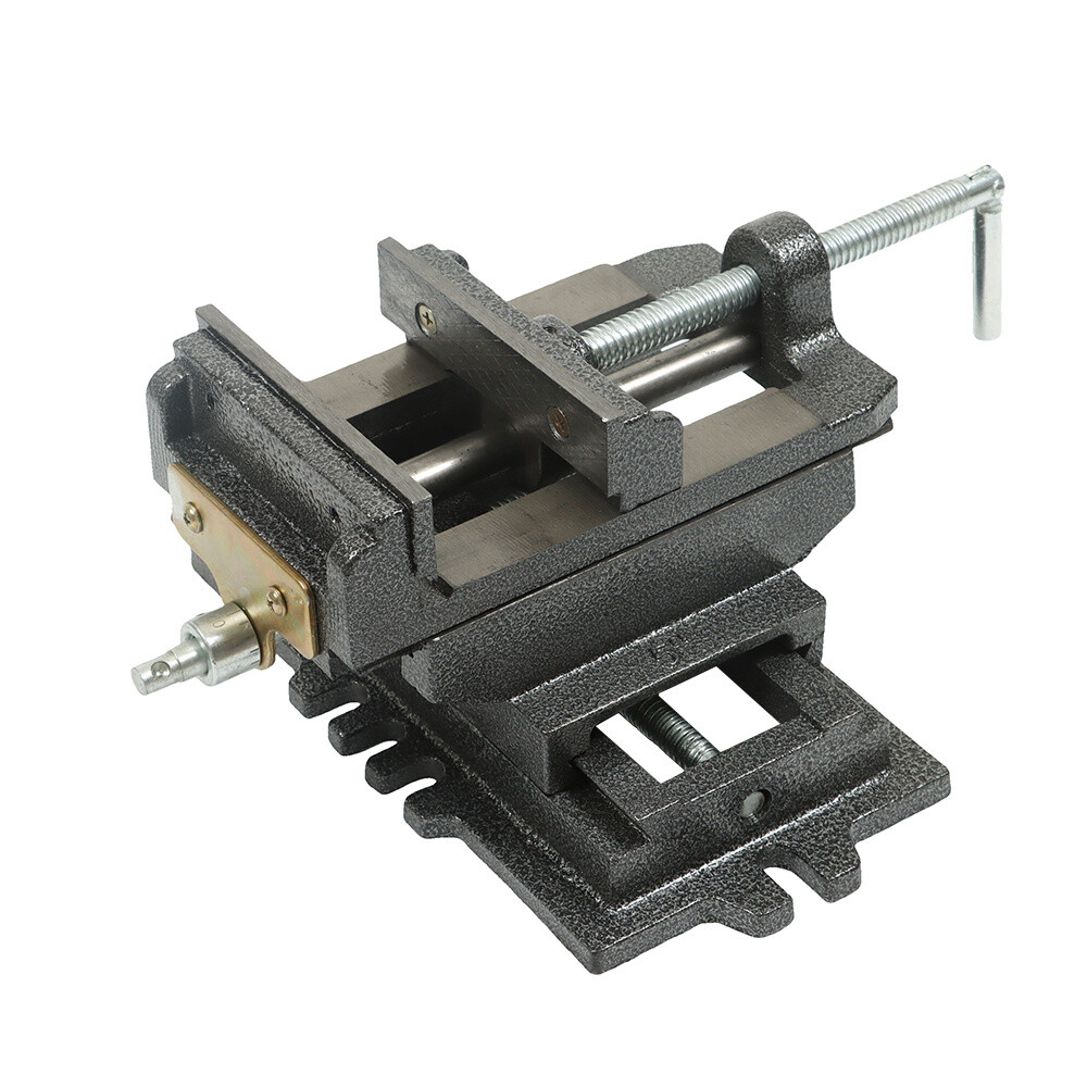 5" Cross Slide Vise Drill Press X-Y Clamp Heavy Duty Machine Metal 2 Way Black