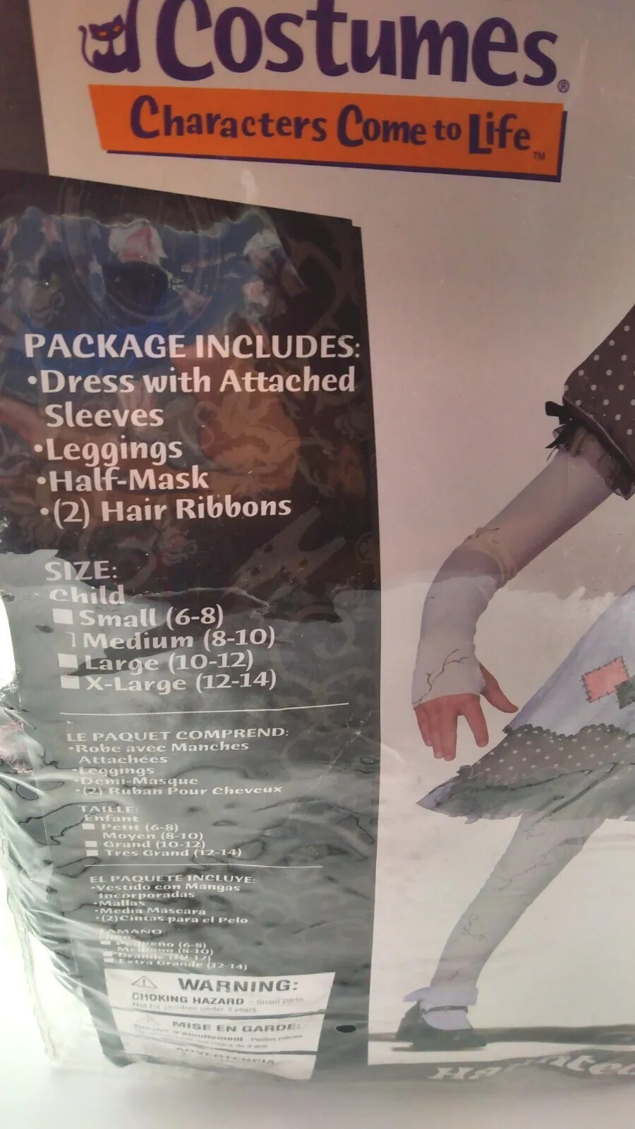 California Costumes Haunted Girl Ragdoll Halloween Costume Child SZ M 8-10