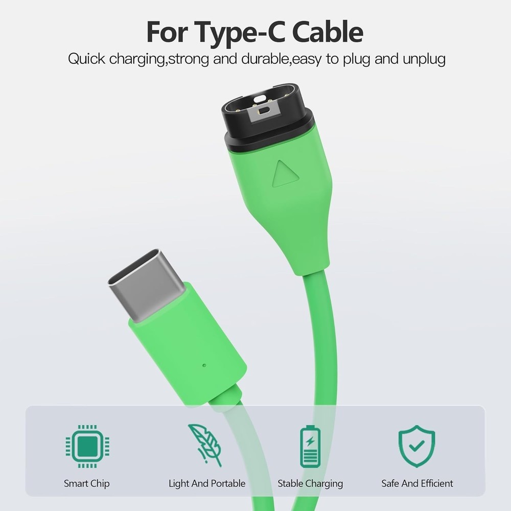 Compatible with Garmin Watch Charger Cable (USB C - 2 Pack)