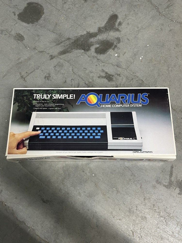 Aquarius Computer System Mattel 1983 #5931 UNTESTED Box Inserts Manual + MORE