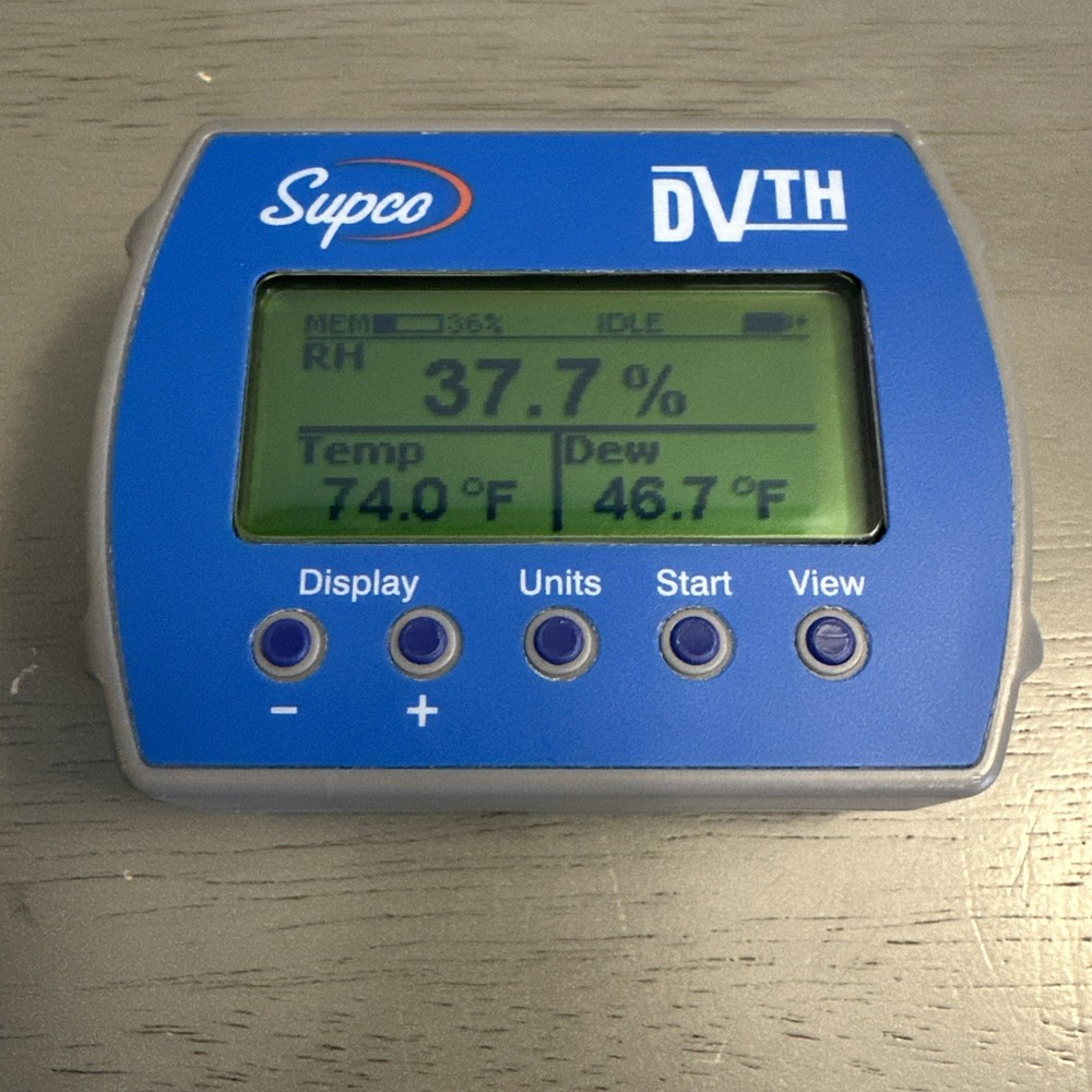 5 SUPCO Data View Logger, Temp and Humidity (4) Working (1) Not working