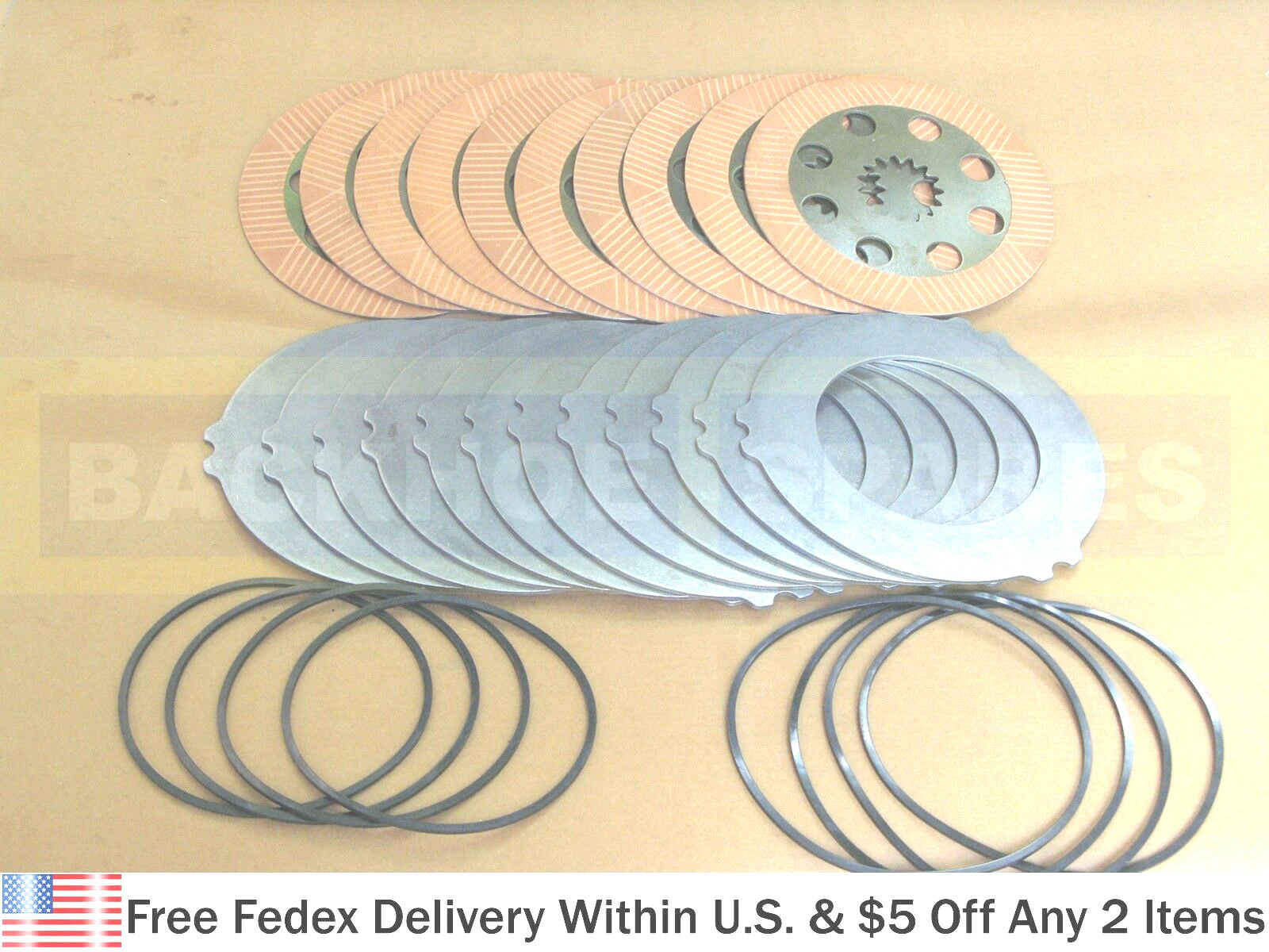 JCB PARTS - BRAKE FRICTION COUNTER PLATES & SEALS (PART # 458/20285 458/20353)