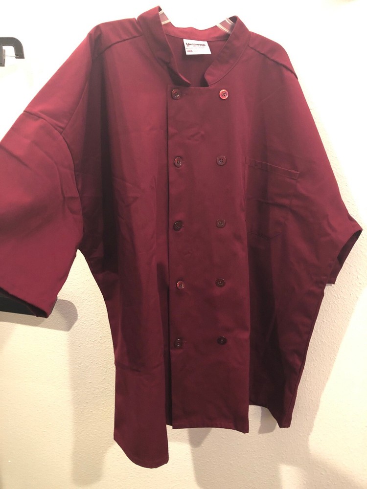 uncommon threads chef coat Burgundy 4XL