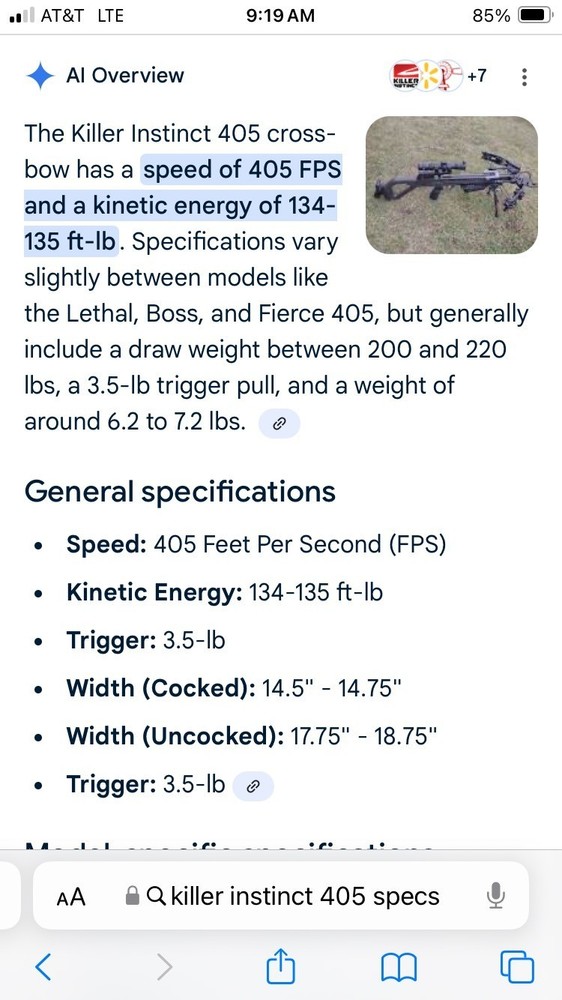Killer Instinct Bone Collector 405 Crossbow