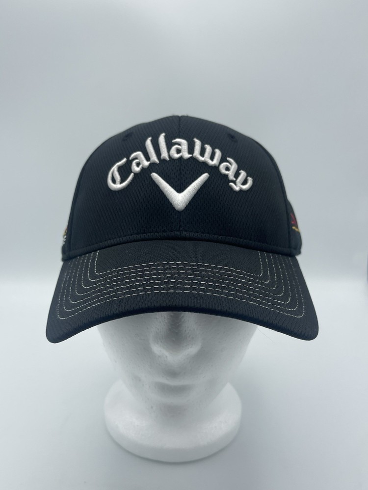 Callaway Diablo Edge Golf Hat Black TekFlex Fitted Cap One Size Embroidered