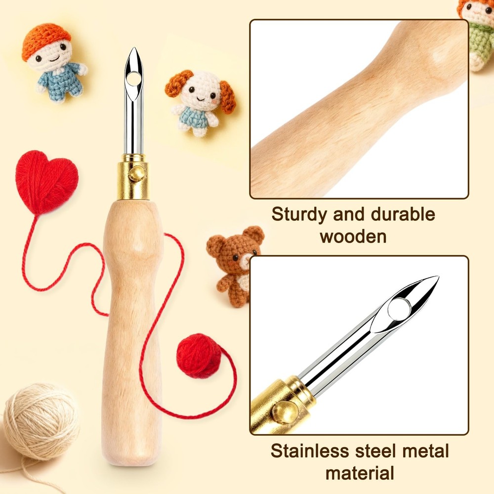 39Pcs Punch Needle Kit, Punch Needle Tool Adjustable Punch Needle Embroidery ...
