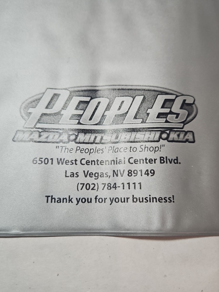 Car Owner's Manual Plastic Pouch