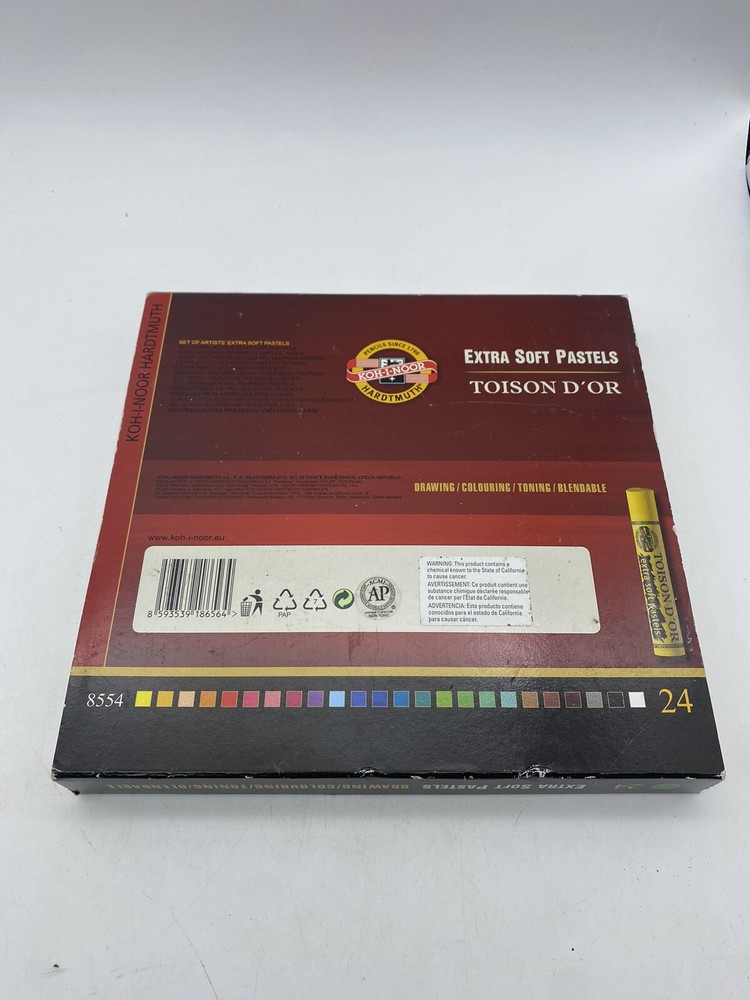 Artist's Extra Soft Round Dry Chalks - Assorted Pack of 24