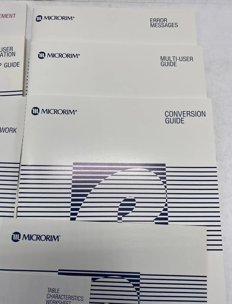 Microrim R Base System V Complete Set with Manuals and Floppy Disks