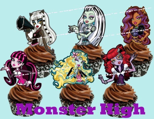 Monster High inspired Cupcake Topper(12pcs)