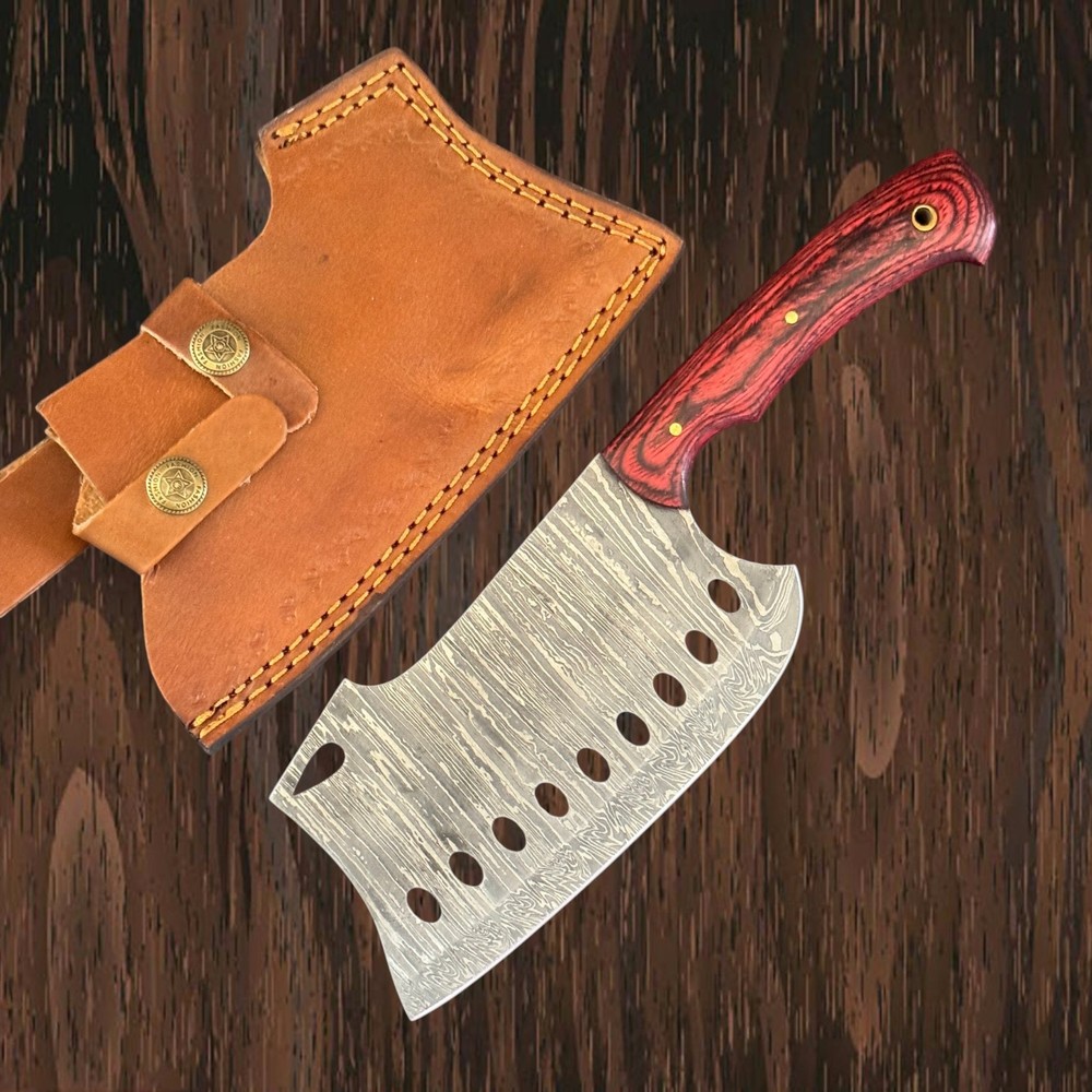 11"Fire Storm Damascus Blade cleaver For Chef Use Tx 1296 ?