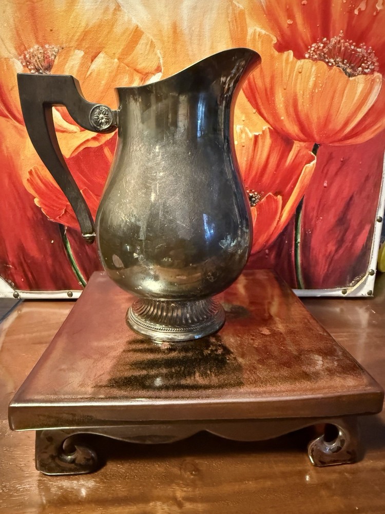 Christofle Malmaison Silver Plated Water Pitcher Jug French Elegance Art Design