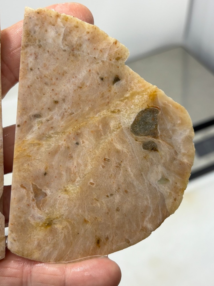 Simi-translucent Sillimanite Slabs Cabbing Lapidary Combo Ship Avail