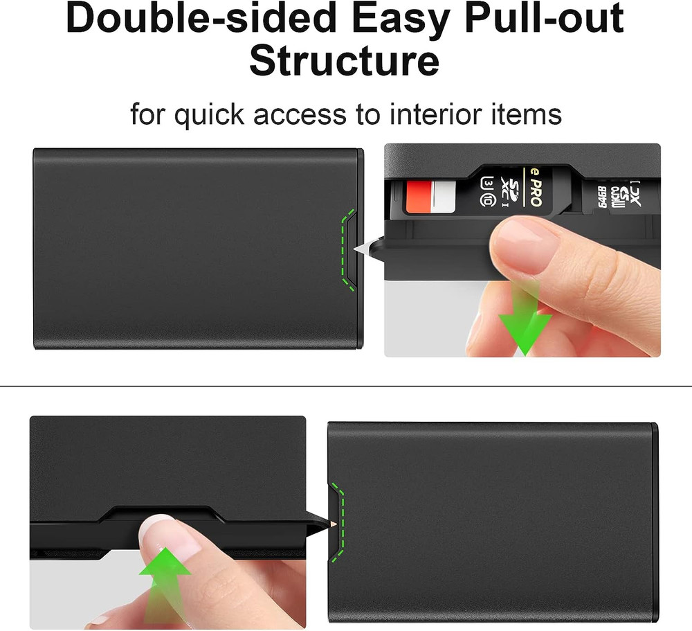 Pop-Up Design Memory Card Case Crush & Shockproof Memory Card Wallet for Micro S