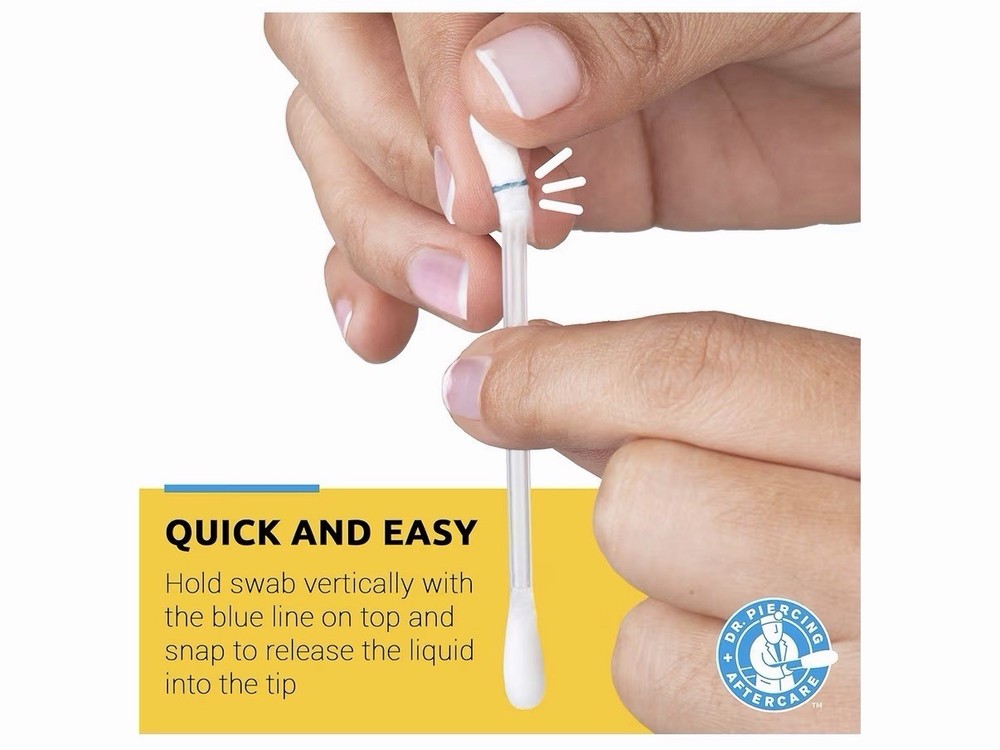Dr. Piercing Aftercare Swabs Piercing Bump Saline Solution For Cleansing