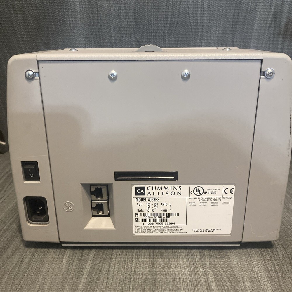Cummins Jetscan 4068ES Currency Counter Scanner w/ Power Cable