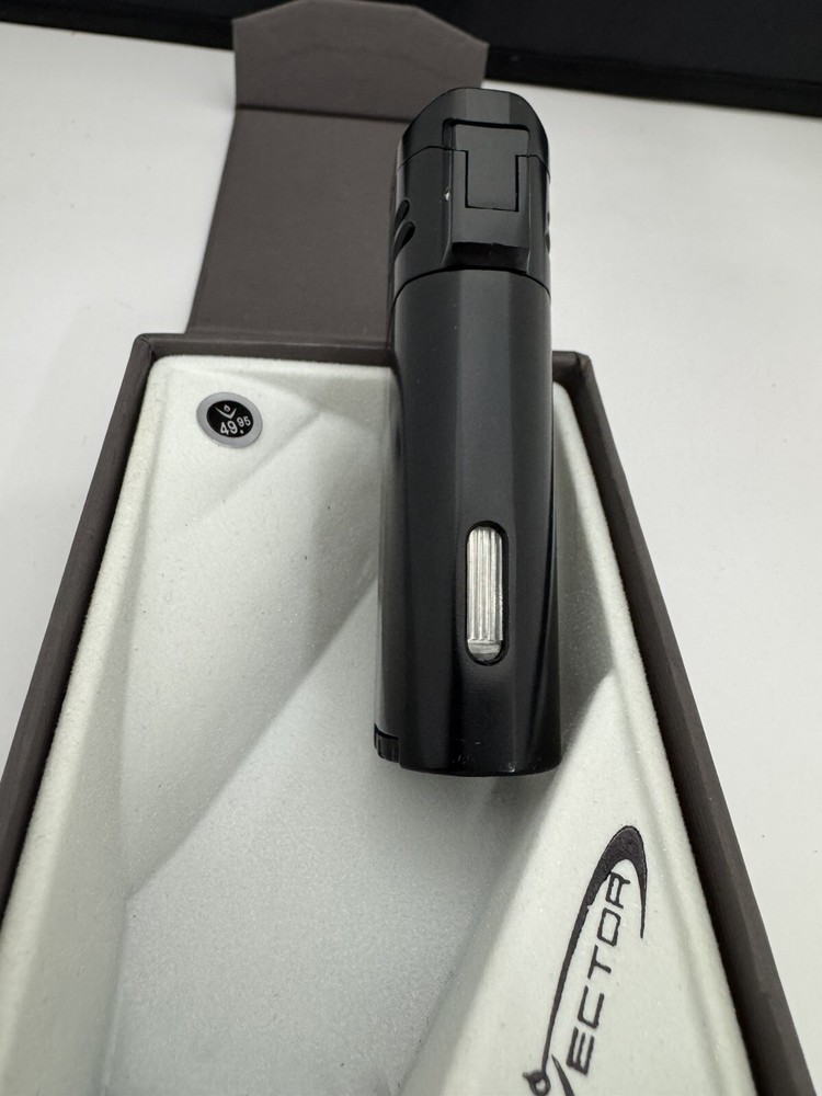 Vector Caliper - Single Large Jet Flame Torch Lighter - Black - New