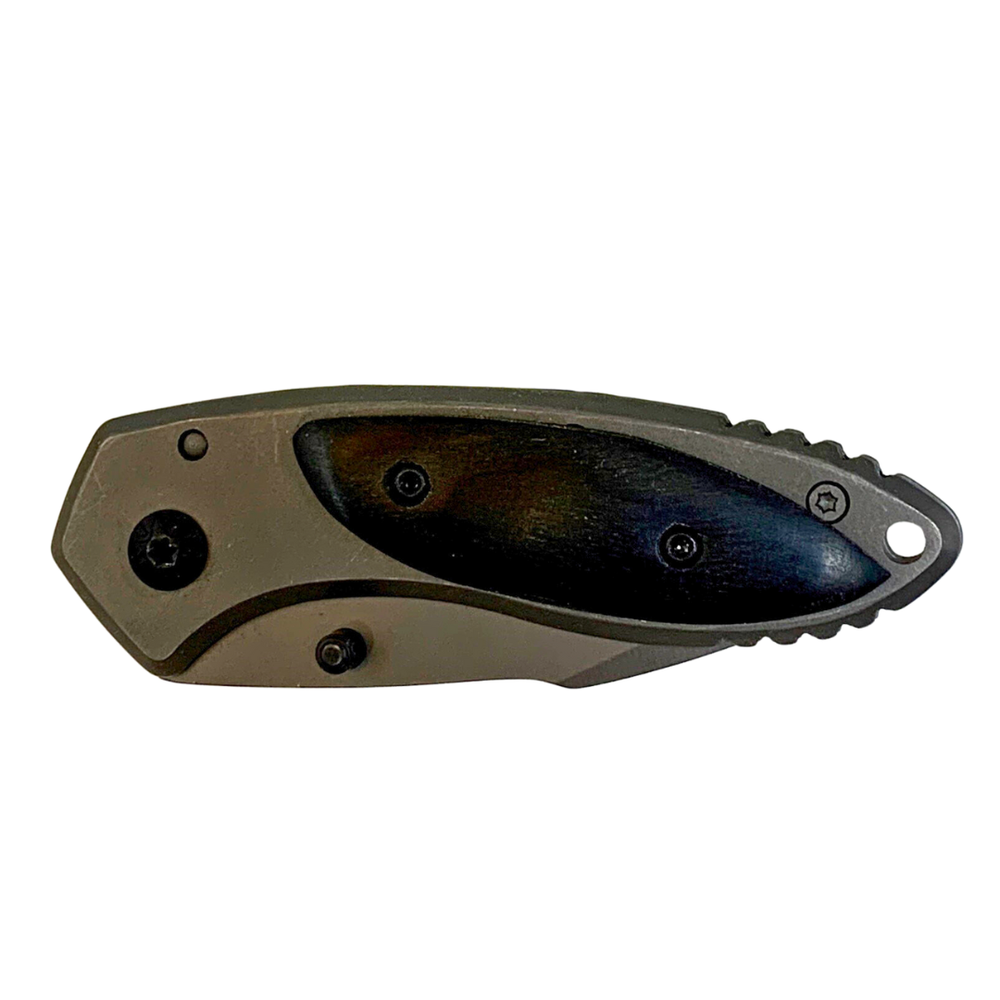 Folding Utility Pocket Knife With Lock blade Titanium plated
